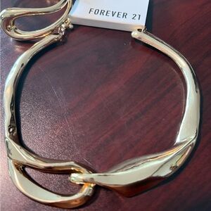 Forever 21 Gold Twisted Bracelet AND Necklace